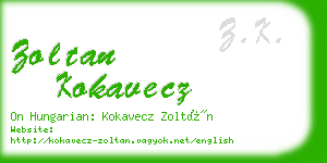 zoltan kokavecz business card